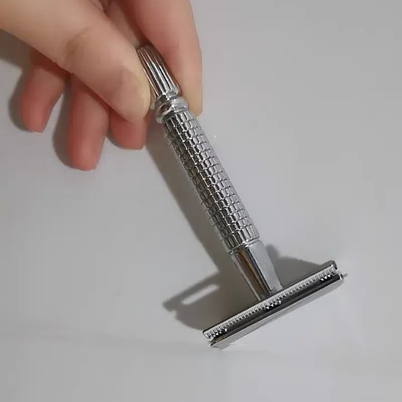 Double Edge Safety Shaving Razor Classic Man Woman Hair Removal Shaver Adjustable Safety Razor Shaver Blades Barber Manual Shave