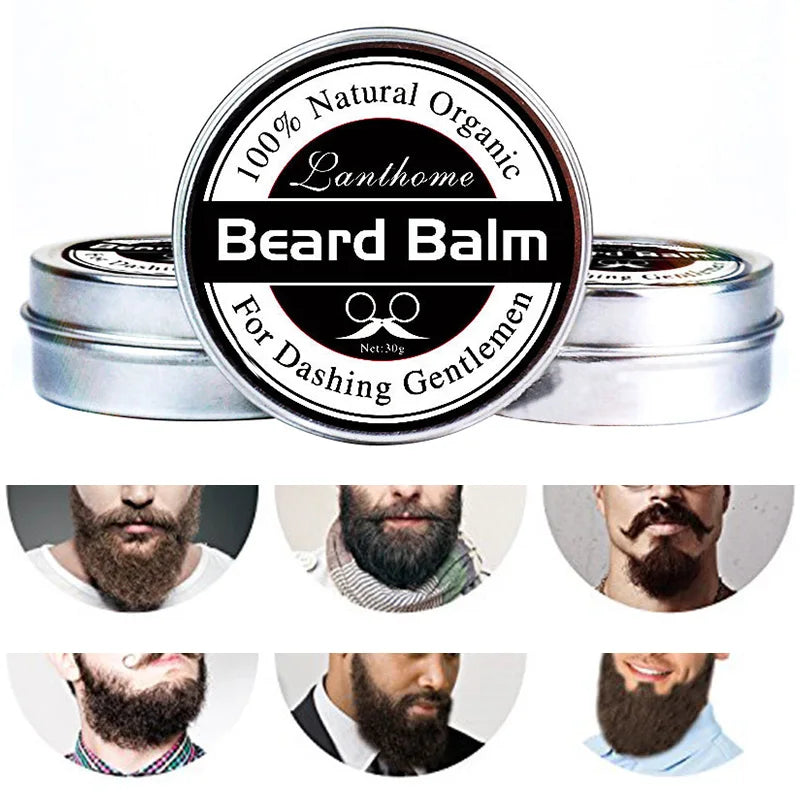 New Natural Professional Beard Conditioner Beard Balm For Beard Growth And Organic Moustache Wax For Men Beard Smooth Styling